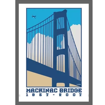 Graphic image of the Mackinac Bridge